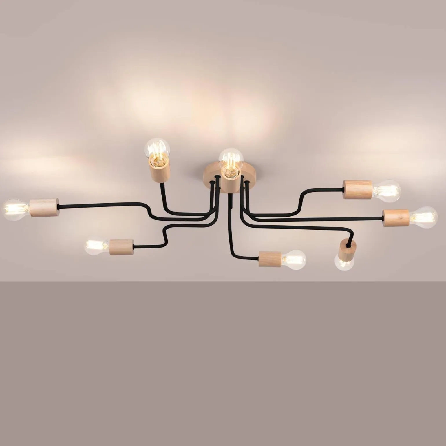 Żyrandol TIMBO 8 czarny (SL.1671) - Sollux Lighting