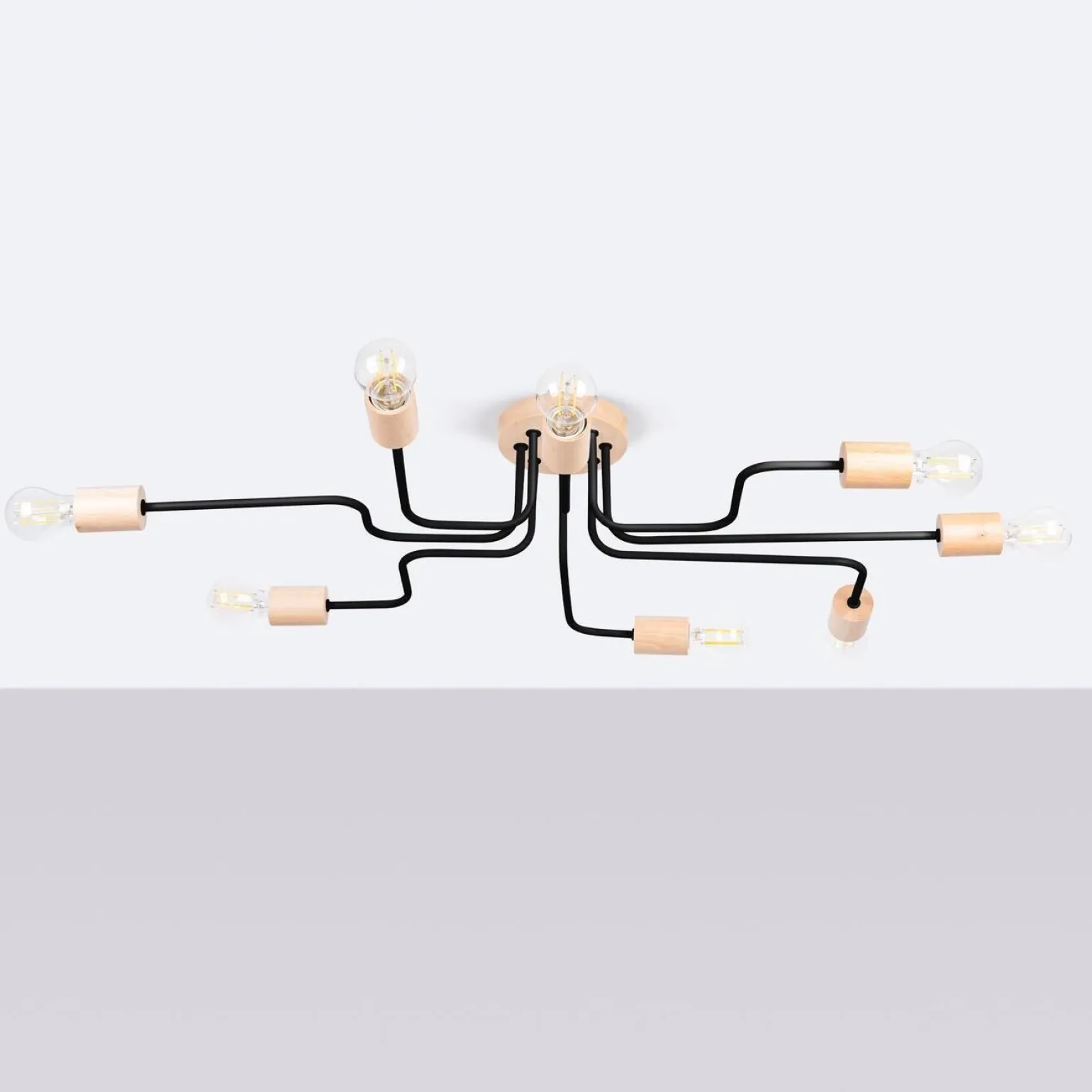Żyrandol TIMBO 8 czarny (SL.1671) - Sollux Lighting