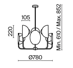 Żyrandol Tropic (MOD164PL-06BS) - Maytoni