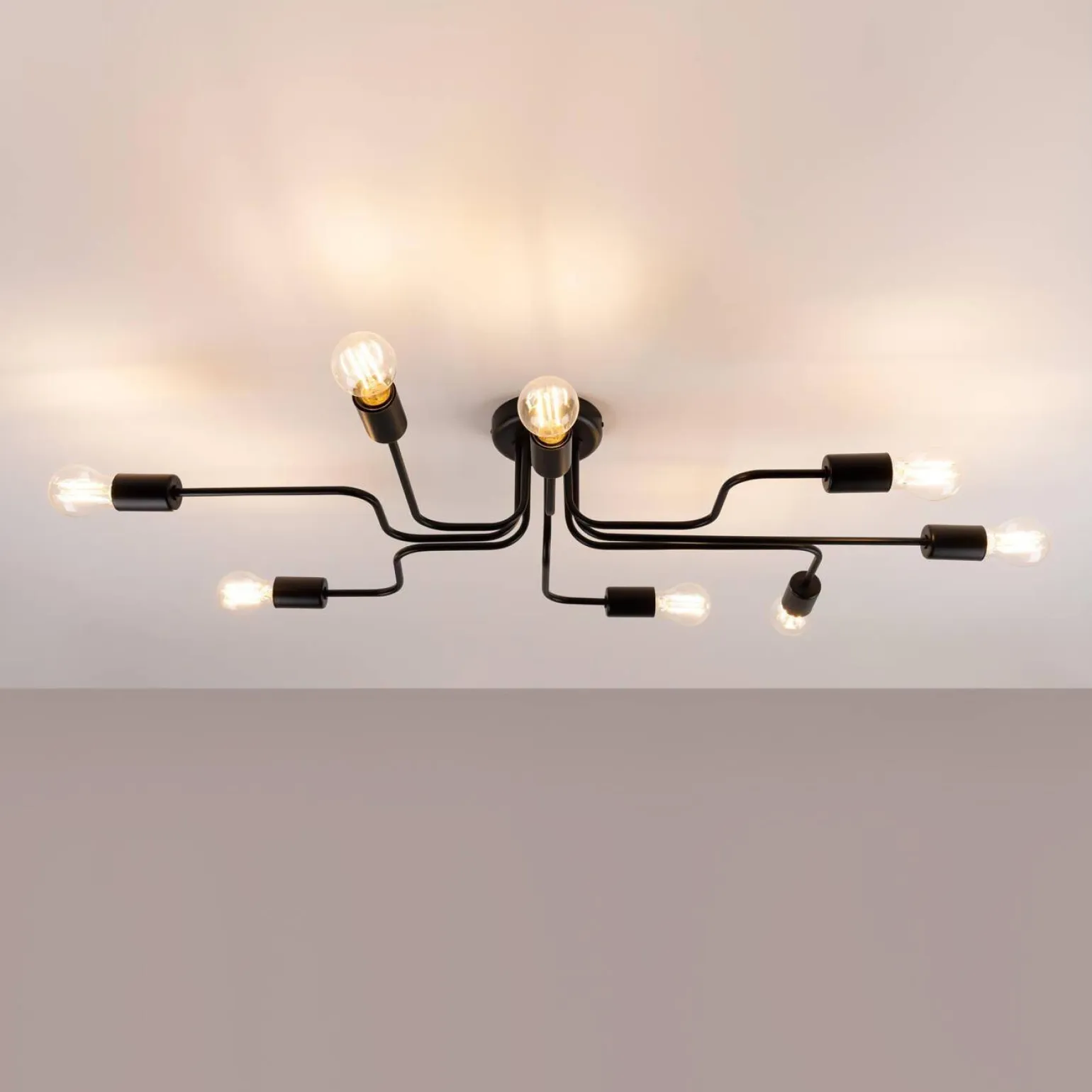 Żyrandol VECTOR 8 czarny (SL.1448) - Sollux Lighting