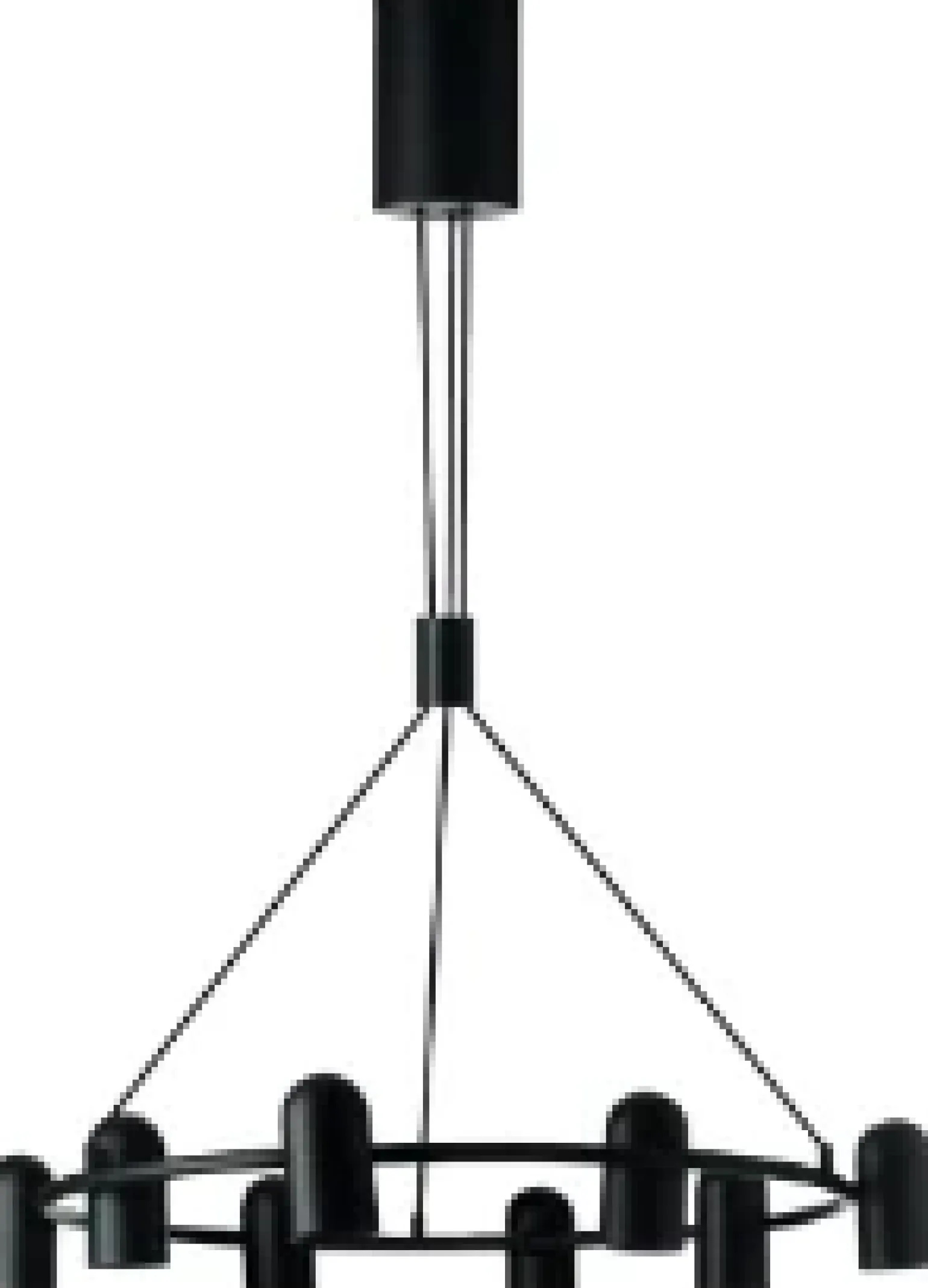 Żyrandol VIVI PENDANT 8 Czarny/Czarny (AZ5732) - Azzardo