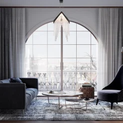 Żyrandol Vivien - Matowa czerń (QN-VIVIEN-P-L-BK) - Quintiesse