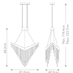 Żyrandol Vivien - Matowa czerń (QN-VIVIEN-P-L-BK) - Quintiesse