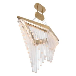 Żyrandol Vivien - Szczotkowane złoto (QN-VIVIEN-P-L-BG) - Quintiesse