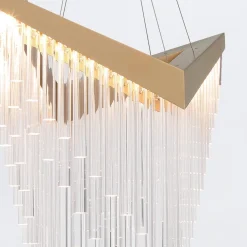 Żyrandol Vivien - Szczotkowane złoto (QN-VIVIEN-P-L-BG) - Quintiesse