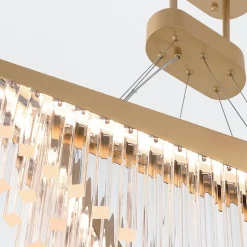 Żyrandol Vivien - Szczotkowane złoto (QN-VIVIEN-P-L-BG) - Quintiesse