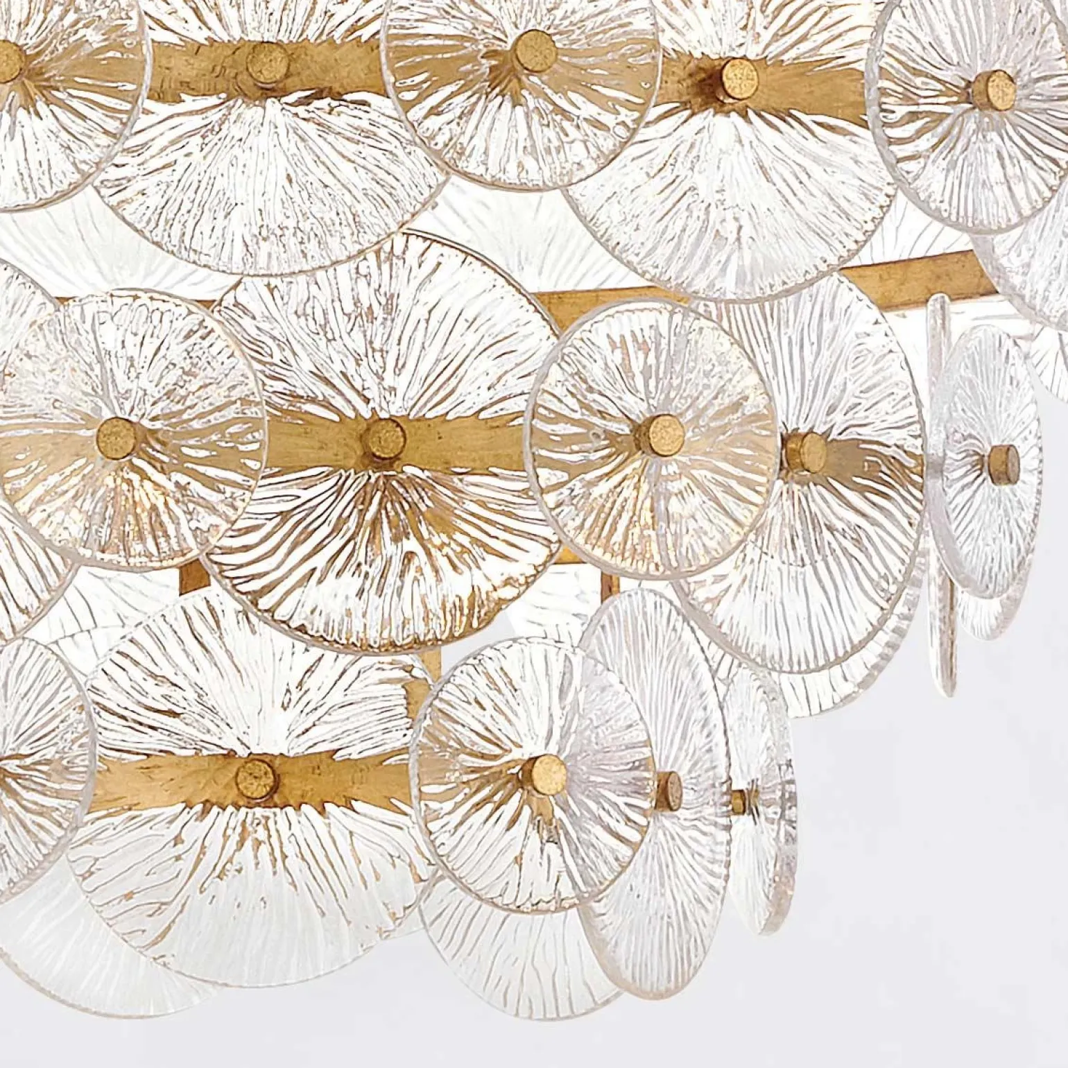 Żyrandol w stylu art Deco Rene - 16 źródeł światła - Przecierany mosiądz (QN-RENE-16P-DSB) - Quintiesse