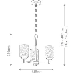 Żyrandol Winslow - 3 źródła światła - Naturalny mosiądz (KL-WINSLOW3-NBR) - Elstead Lighting
