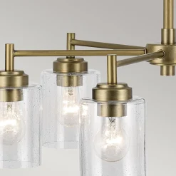 Żyrandol Winslow - 6 źródeł światła - Naturalny mosiądz (KL-WINSLOW6-NBR) - Elstead Lighting