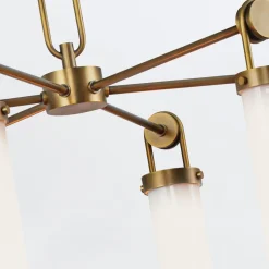 Żyrandol Wynwood - 6 źródeł światła - Vintage mosiądz (QN-WYNWOOD6-VBS) - Quintiesse