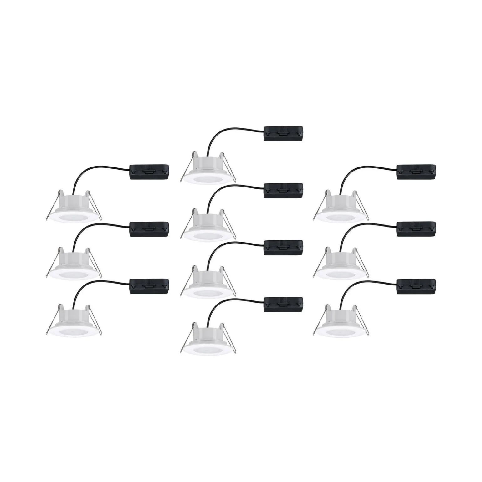 Zestaw 10 Opraw wbudowanych, 3- stopniowa regulacja barwy, 550lm, Biała (PL98197) - PAULMANN