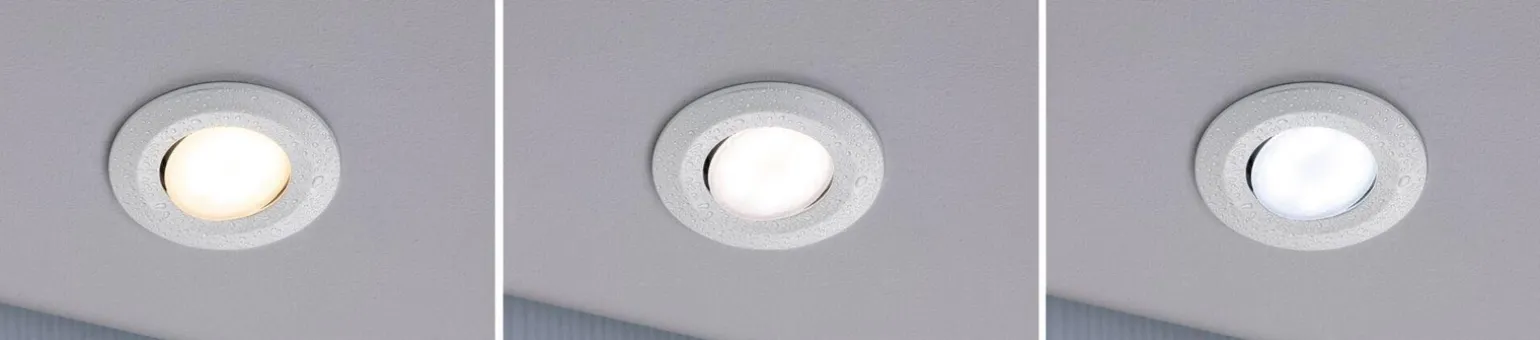 Zestaw 10 Opraw wbudowanych, 3- stopniowa regulacja barwy, 550lm, Biała (PL98197) - PAULMANN