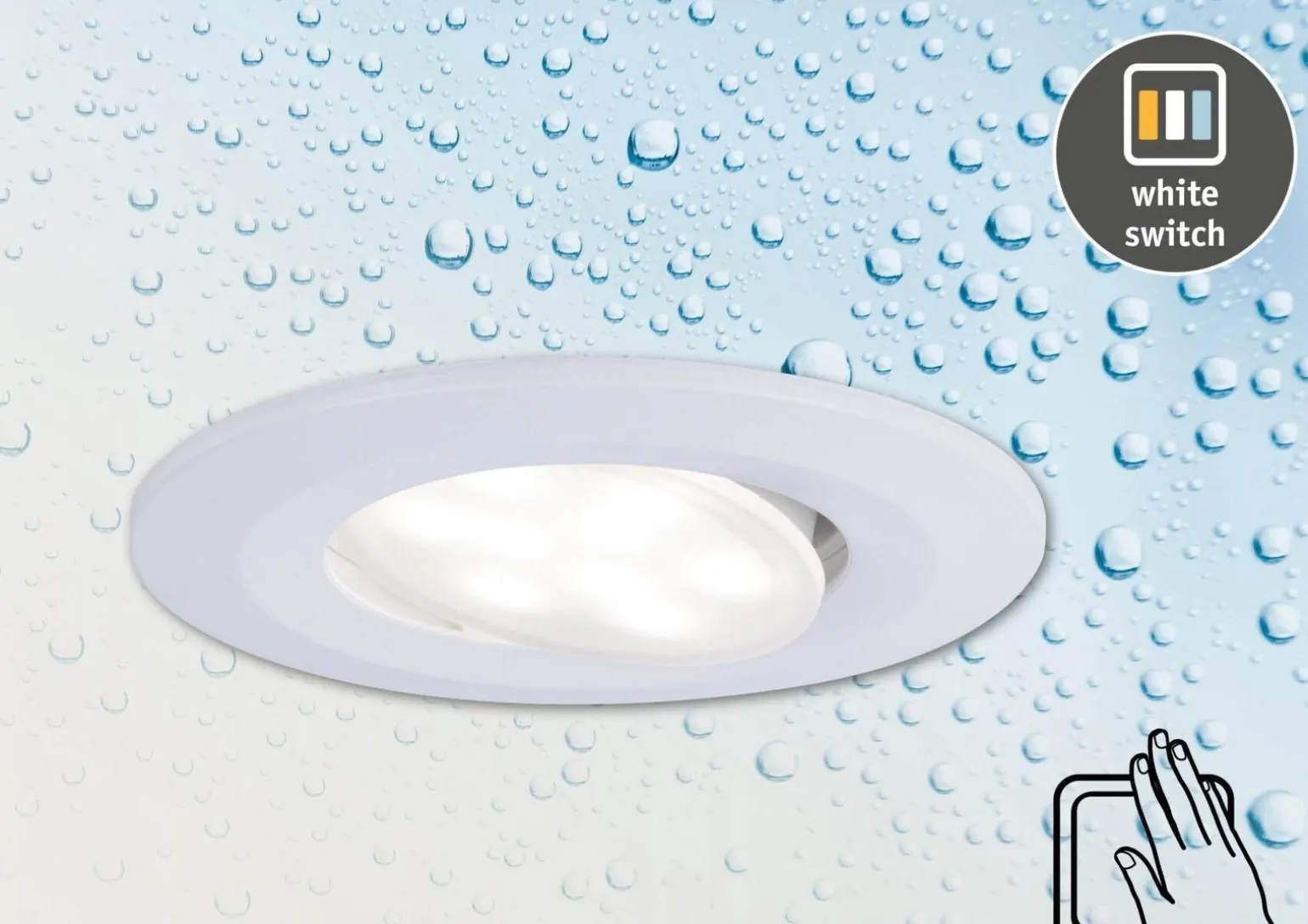 Zestaw 10 Opraw wbudowanych, 3- stopniowa regulacja barwy, 550lm, Biała (PL98197) - PAULMANN