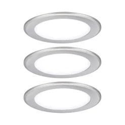 Zestaw opraw meblowych do wbudowania EBL SET 3x2,5W 3x180lm 4000K 12V żelazo szczotkowane / tworzywo sztuczne (PL93121) - PAULMANN