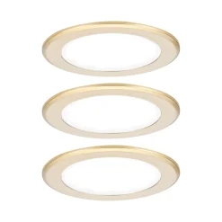 Zestaw opraw meblowych do wbudowania EBL SET 3x2,5W 3x180lm 3000K 12V złoty matowy / tworzywo sztuczne (PL93119) - PAULMANN