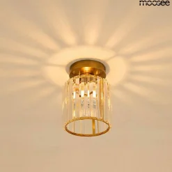 Złoty plafon REY z kryształowym kloszem (MSE1501100407) - Moosee