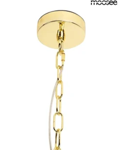Złoty szklany żyrandol GRACIA złota (MSE1501100581) - Moosee