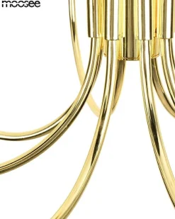 Złoty szklany żyrandol GRACIA złota (MSE1501100581) - Moosee